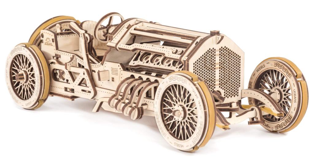 Ugears U-9 Гоночный автомобиль Гран-при 70044 Деревянный пазл-автомобиль для взрослых, не требующий клея или инструментов