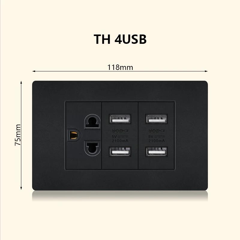 Италия Чили Мексика розетка с USB Smart Type-c 20 Вт быстрая зарядка настенная вилка, Бразилия электрический выключатель света двойная usb розетка
