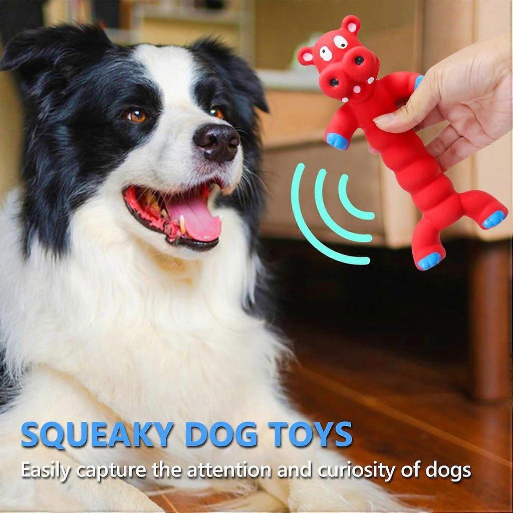 Dog Squeaky Toys Interactive Dog Toys - 3 Pack Rubber Chew Toys for Indoor Dogs to Chase, Fetch and Exercise, Medium & Large Dogs Toys for Boredom Rel