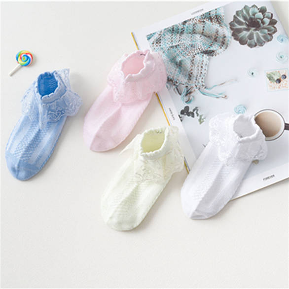 Модная одежда, дышащие хлопковые кружевные сетчатые носки, детские носки до щиколотки, носки для девочек-принцесс