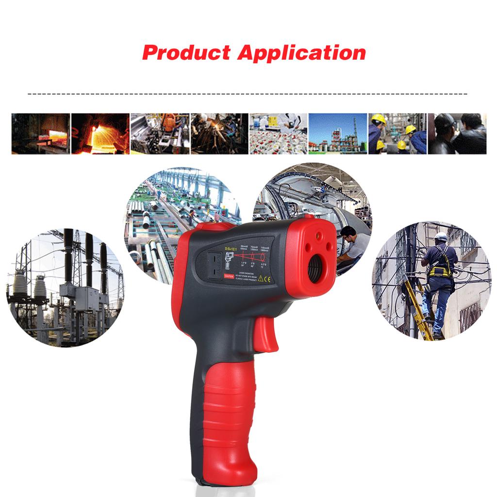 Wintact -50 по Цельсию ~ 850 по Цельсию Инфракрасный термометр Профессиональный промышленный термометр с типом K