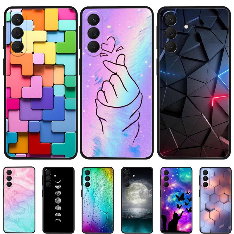 For Samsung Galaxy A57 A37 5G Case Bumper Starry Sky Soft Silicone TPU Back Cover for Samsung A37 A57 Phone Case Cute Cat Cover