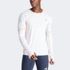 Adidas Adizero Letter Print Stitch Decoration Round Neck Long Sleeve T Shirt Men Tops White IL9070