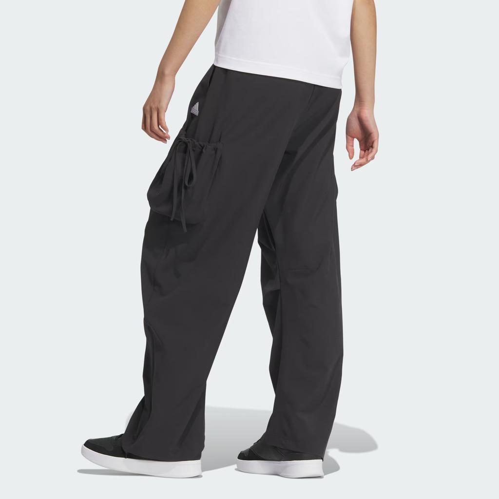 Adidas Dance Woven Tracksuit Bottoms Solid Color Three-Dimensional Pocket Loose Straight Weave Sports Pants Women Bottoms Black JI9787