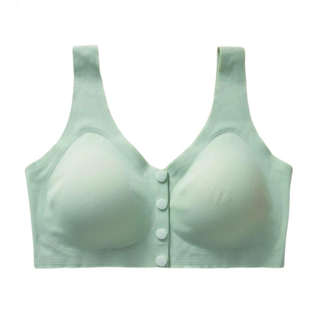 Для женщин бюстгальтеры для кормления грудью без косточек бюстгальтер для беременных бесшовные поддержки спереди кнопки мягкие бюстгальтеры без косточек широкий плечевой ремень