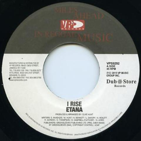7-дюймовая пластинка ETANA I Rise Label Reverse Richest Gi VPS9292 VP USDub Store 2014 США Регги Ска Даб