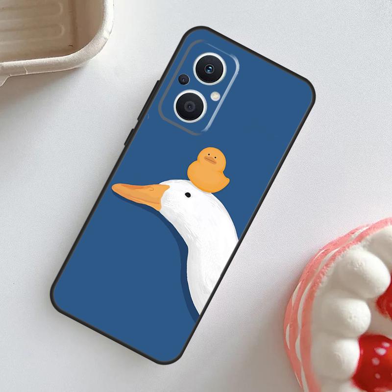 Мультяшный Забавный Гусь Чехол Для OPPO Reno 7 8 6 5 4 Lite 8T 4Z 5Z 11 F 10 Pro OPPO Find X6 X5 Pro X2 X3 Neo Обложка