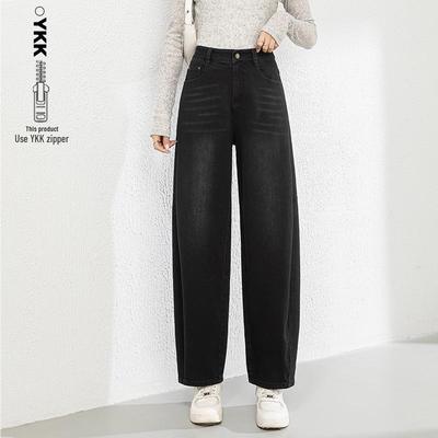 Женские свободные черные джинсы Scimitar с высокой талией — мода весны 2025 года