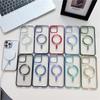 Роскошный прозрачный магнитный чехол Magsafe для телефона Apple iPhone 11 12 13 14 15 Pro Max, мягкий защитный чехол на 14 Plus