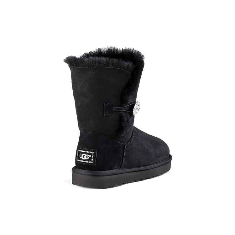 UGG Classic Bling Button Fleece Lined Black Women's (Unisex) Snow Boots 1016553 BLK