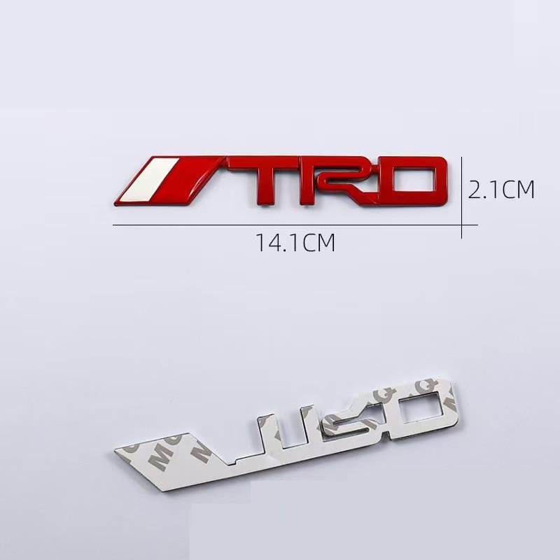 3D наклейки Matel на автомобиль эмблема для TRD Sports Corolla Yaris Rav4 Avensis Auris Camry кузов задний багажник хвост наклейка стиль