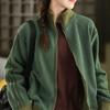 Coat for Women Cotton Autumn Winter Thickened Casual Oversize Double-sided Cardigan Zipper Jacket