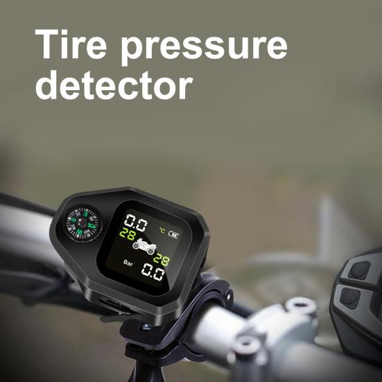 TPMS Компас Высокоточный монитор температуры Большой экран Система контроля давления в шинах мотоцикла