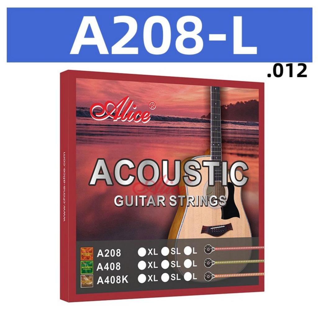 Alice A208SL/L Комплект струн для акустической гитары, стальные струны .011/.012 для деревянных гитар