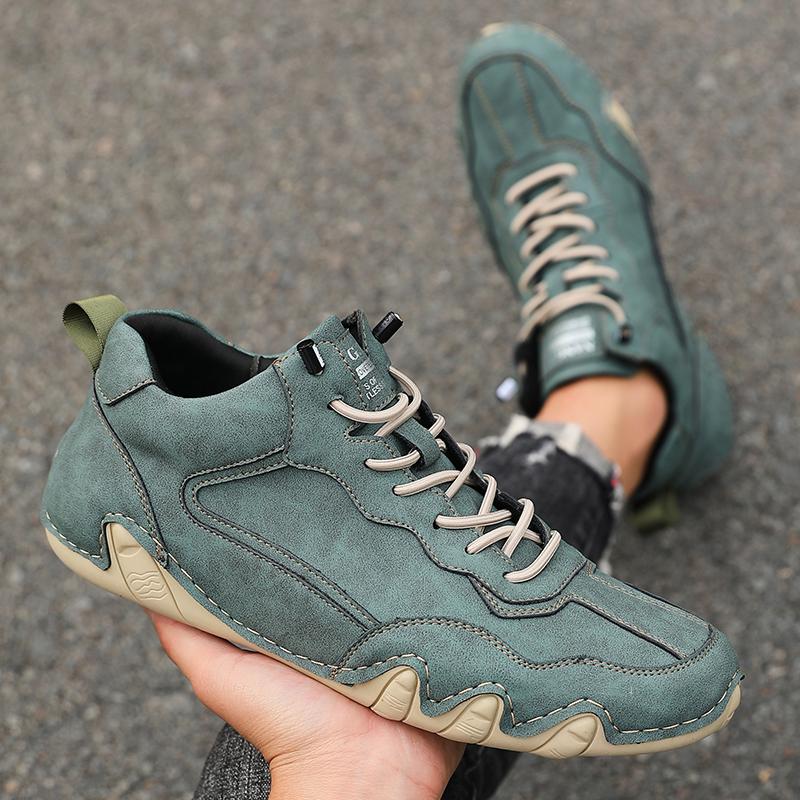 Мужские повседневные кожаные модные лоферы на одну ногу, брендовые кроссовки, туфли-лодочки, походные ботинки, ковбойские ботинки для мужчин, ботильоны 2025