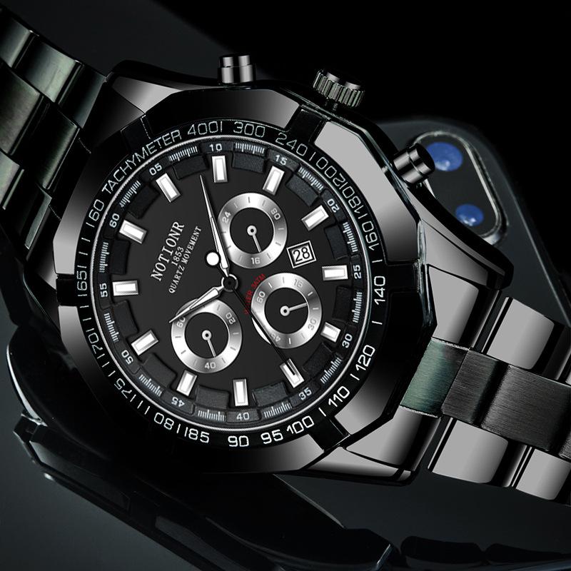 Классические деловые мужские часы Кварцевые часы Часы с несколькими циферблатами Повседневные спортивные мужские часы Аналоговые часы с календарем