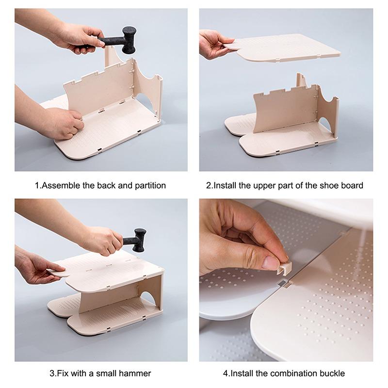6-слойная штабелируемая вешалка для обуви, креативная складная компактная стойка для хранения в шкафу, многослойная подставка для обуви, органайзеры, шкаф