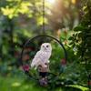 Bird Light Garden Owl Decor Hanging Decorative Figurine Ornament LED Memorial Solar Power