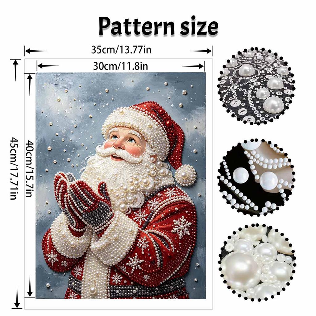Christmas Santa Claus Pearl Painting Kit Handmade DIY Home Decoration Painting
