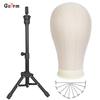 21inch 23inch Wig Head Mannequin Head with Wig Stand, Manikin Canvas Head for Wigs Making Display with Pins