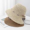 Bucket Hat Female Sunhat Women's Summer Hat Ethnic Style Straw Big Brim Fisherman Cap Sunshade Beach Accessories Seaside