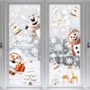 Наклейка на окно Youdaju Christmas 9 листов 3D рождественские наклейки на окна белые 3D снеговики Санта-Клаус рождественские елки снежинки на окно G
