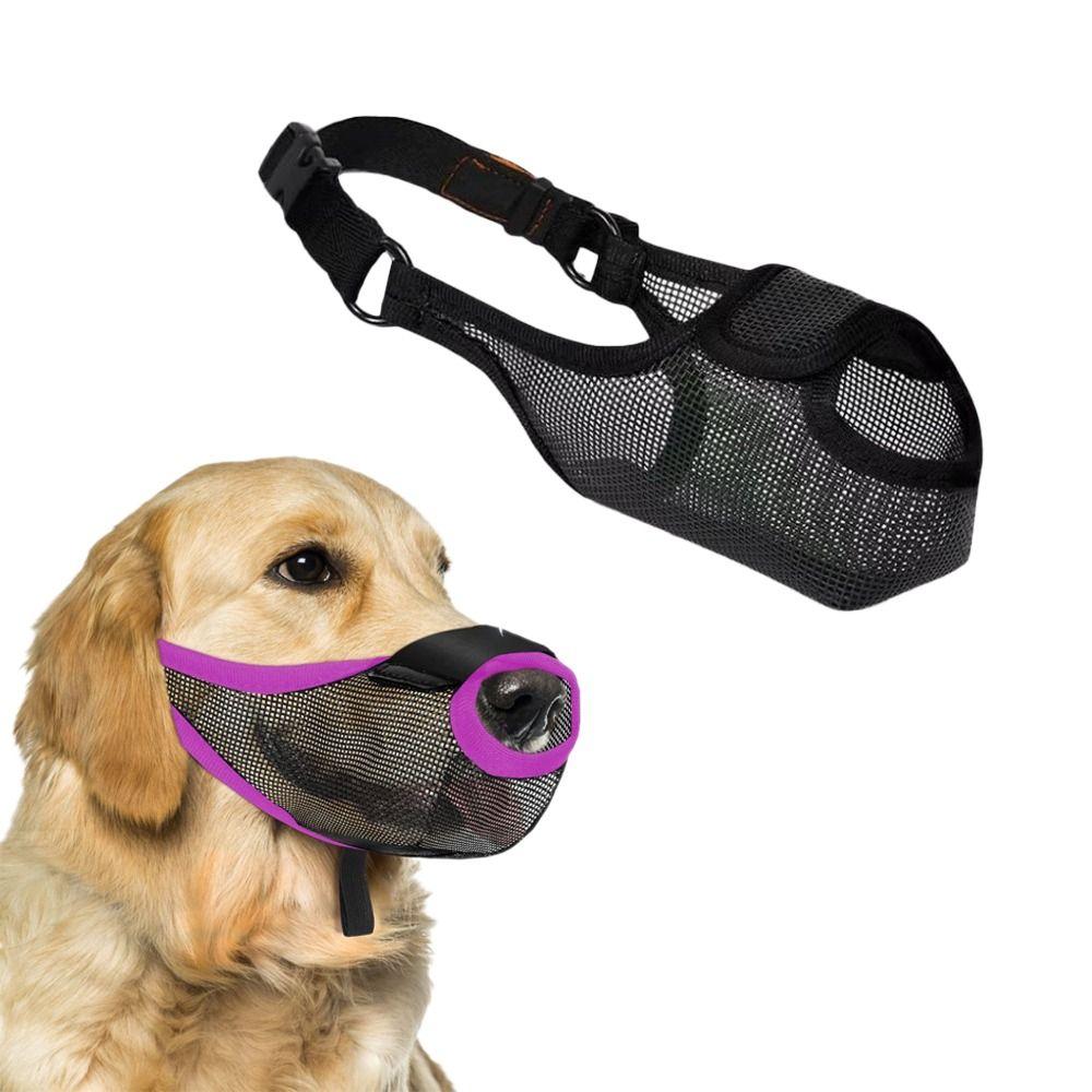 Дышащая сетчатая маска для собаки Мягкая намордник для собаки Портативный намордник для питомца для большинства собак