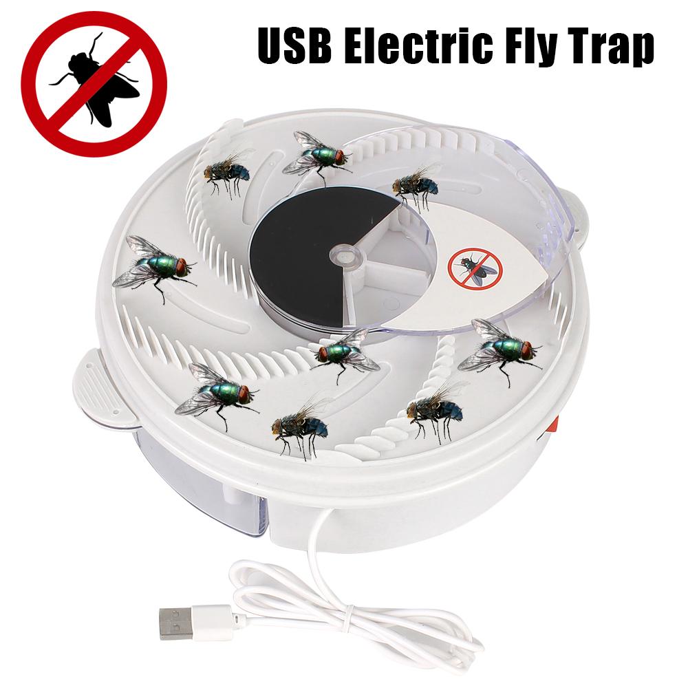 Insect Pest Catcher for Kitchen Home Garden Automatic Flycatcher USB Fly Trap Pest Reject Control Repeller Safe for Kids and Pets Electric Pest Killer