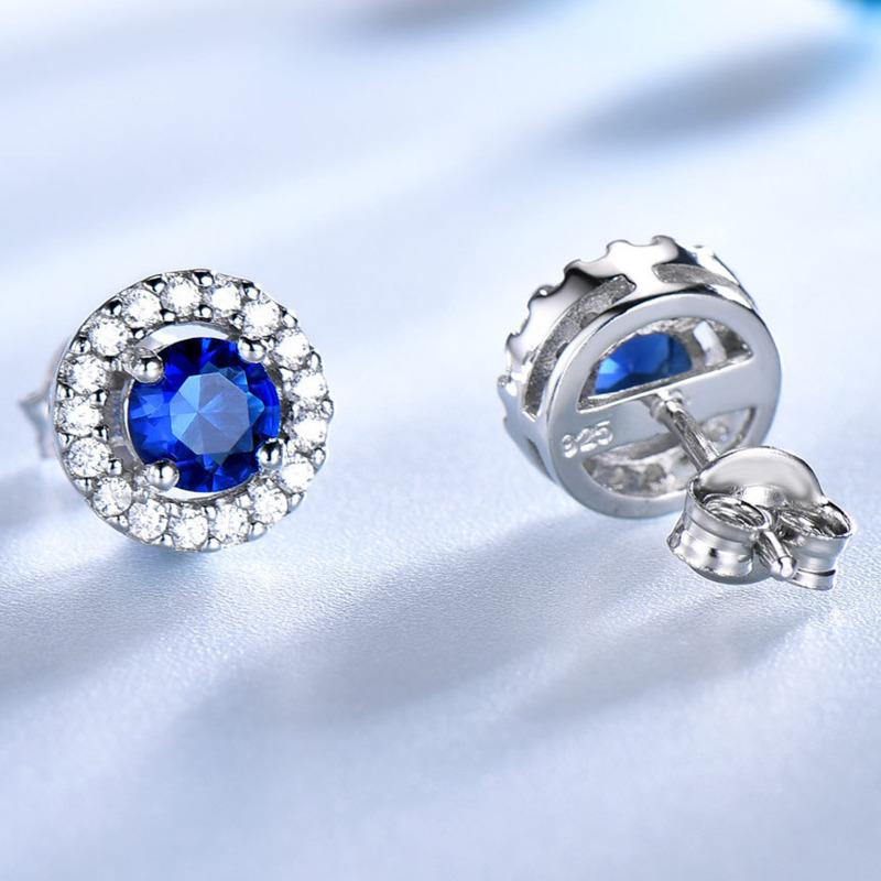 Gica Gema Ювелирные изделия из стерлингового серебра S925, круглые персонализированные классические серьги-гвоздики для женщин, изысканные ювелирные изделия высокого качества, подарок на День святого Валентина