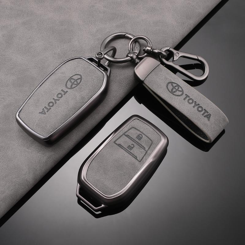 Кожаный чехол-брелок для автомобильного ключа для Toyota RAV4 Crown Hilux Fortuner Yaris Prius Corolla Camry Land Cruiser Avensis Verso Prado C
