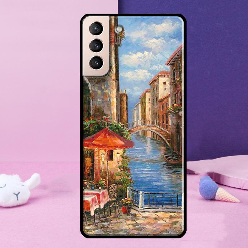Путешествие Италия Улица Венеция Чехол для телефона Для Samsung Galaxy S25 Ultra S24 S23 Ultra S9 S10 S20 S21 S22 Plus S24 FE Чехол