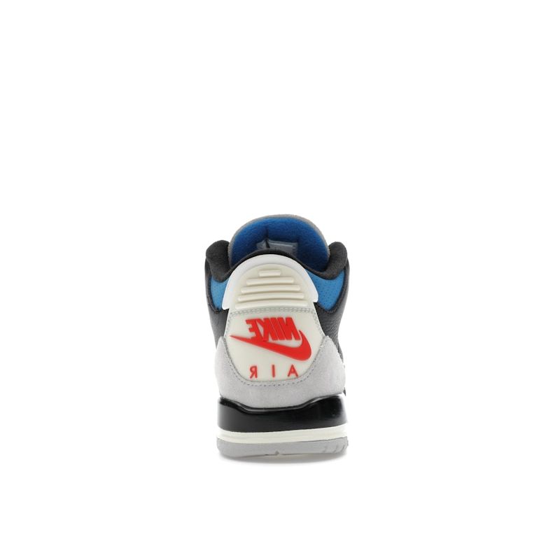 Кроссовки Air Jordan 3 Retro OG GS Rare Air Kids черные чили-красные нейтрально-серые IB8968-004