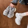Mesh Platform Dad Shoes Women's Spring New Heightening Breathable Round Head Niche Sports and Leisure Shoes
