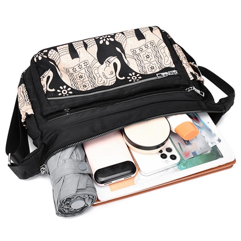 Shoulder Bag Middle-aged Women's Bag Oxford Cloth One-shoulder Messenger Bag Mother Bag Large-capacity Printed Bag