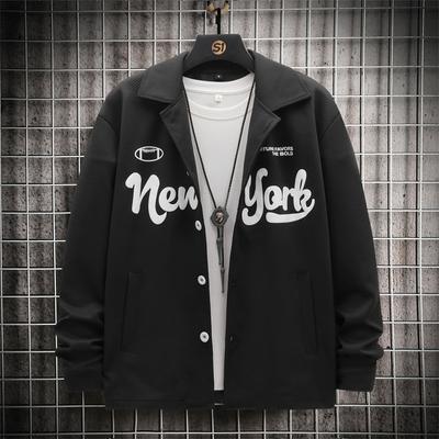 Куртка мужская повседневная японская куртка с инструментами весенняя рубашка воротник с принтом букв трендовый бренд I свободный мужской