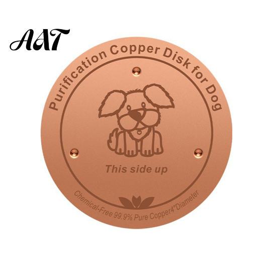 99.9 Percent Pure Copper Water Purifier Purification Disc for Dog, 4-Inch Diameter Disc, Pet Dispenser Cleaning with 3-Point Support Dog