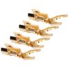 4PCS 45 Degree Fork Spade Speaker Connector Pure Copper Fork Speaker Wire Connector  For Amplifiers