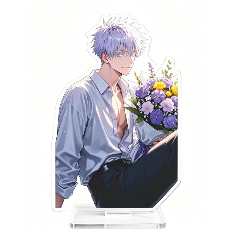 Jujutsu Kaisen Satoru Gojo Acrylic Stand Double Sided Print Anime Figure Cute Desktop Ornament Collection Decoration Lovely Gift