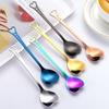 Heart-shaped Coffee Spoon Stainless Steel Creative Porous Heart Stirring Spoon Dessert Snack Scoop Ice Cream Milk Tableware