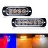 4LED 6LED Стробоскопический сигнальный свет Стробоскопическая мигающая световая панель Светофор Автомобильный свет Маяк для грузовика 12В 24В Белый Янтарный