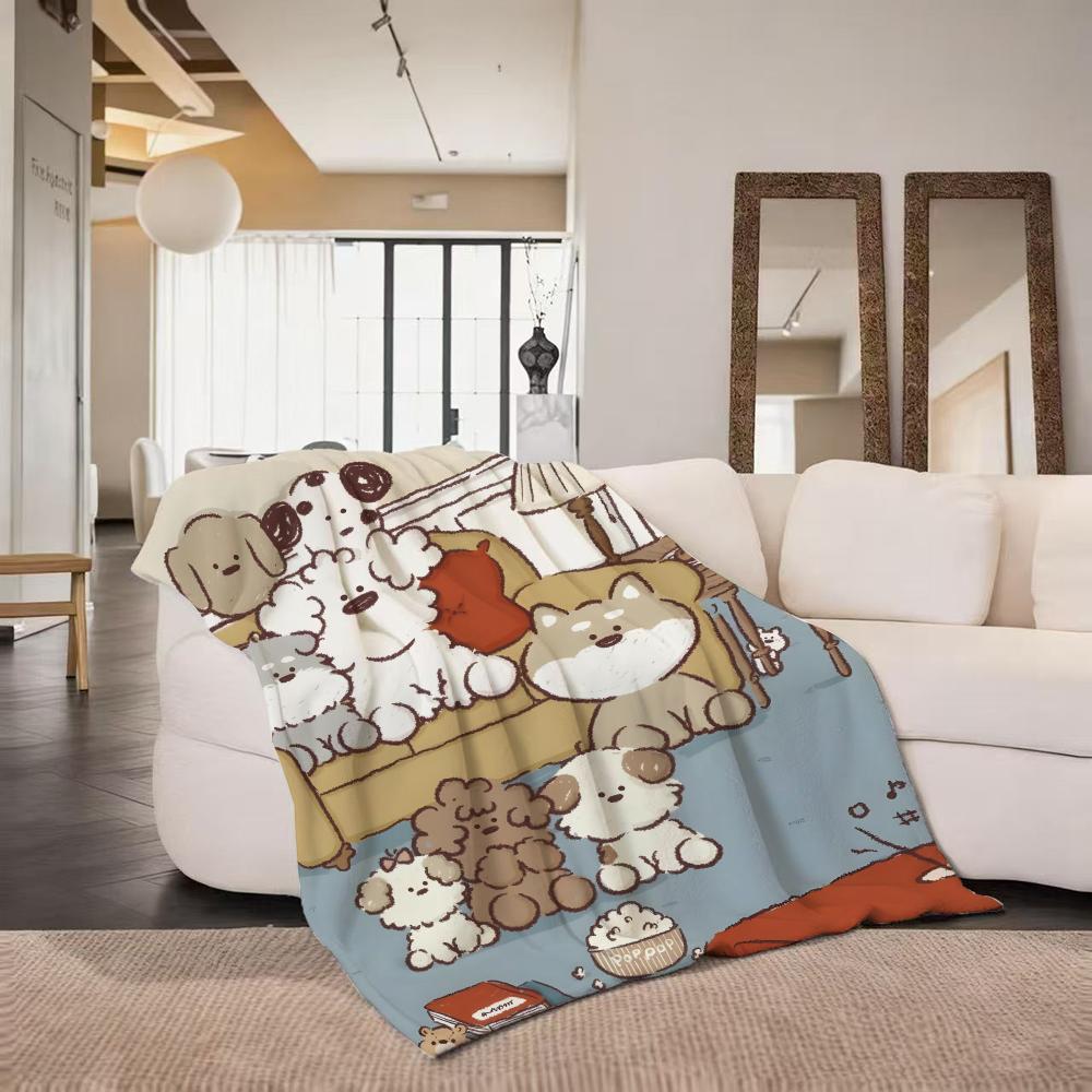 Illustrator miiiiichan Throw Flannel Throw Blanket Suitable for Sofa Living Room Bedroom