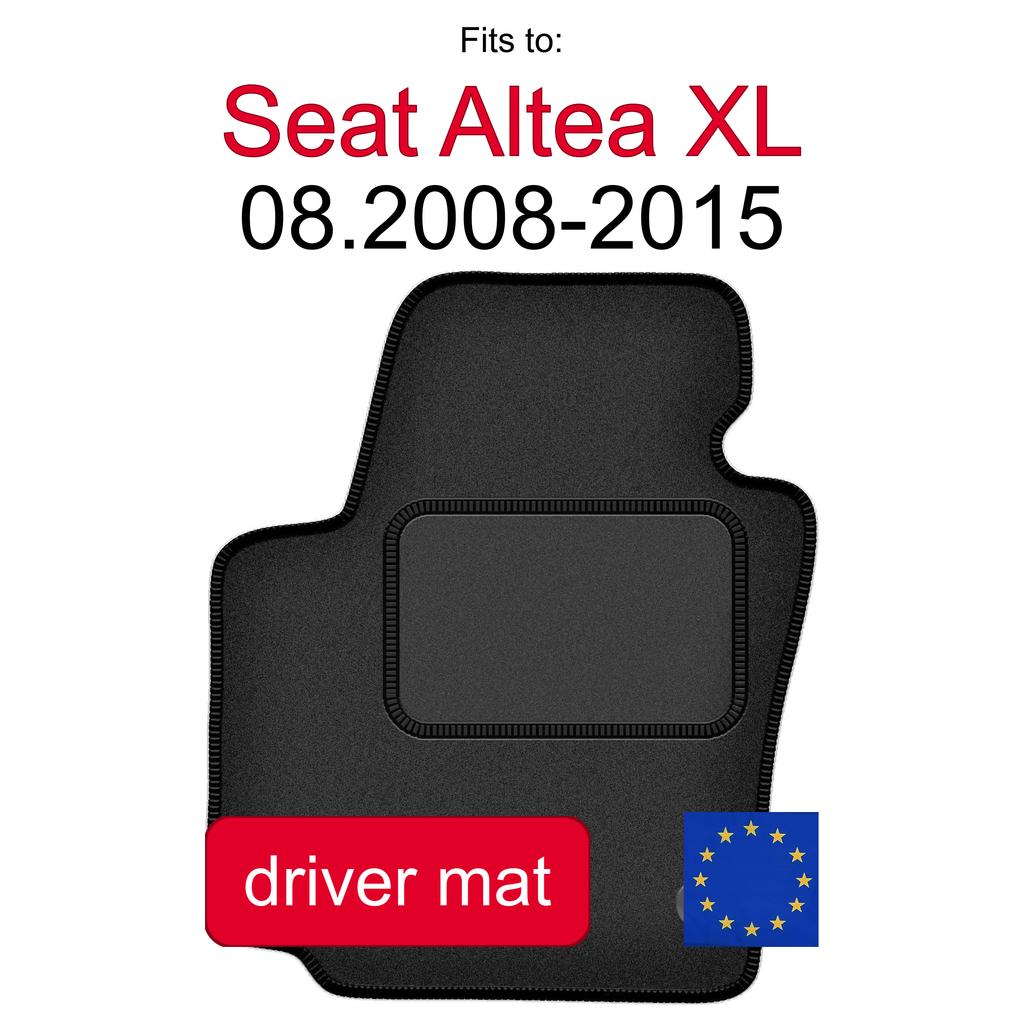 Velour Driver Floor Mat For Seat Altea Xl Minivan (08.2008-2015)