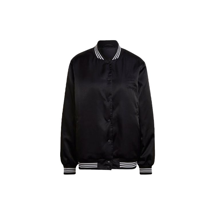 adidas Оригинальная теплая хлопковая куртка-бейсболка с принтом Disney Bambi, женская куртка, черная HE6867