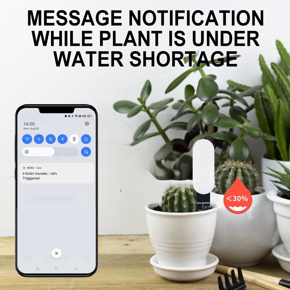 2/3/5/10pcs Zigbee Soil Moisture Sensor Smart Monitor Moisture Tester Flower Pot Soil Greenhouse Garden Planting Humidity Meter