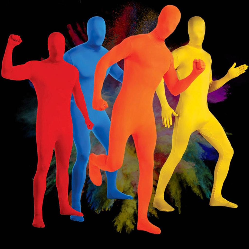 Полный комбинезон унисекс из спандекса, эластичный костюм для взрослых, исчезающий мужской костюм для тела