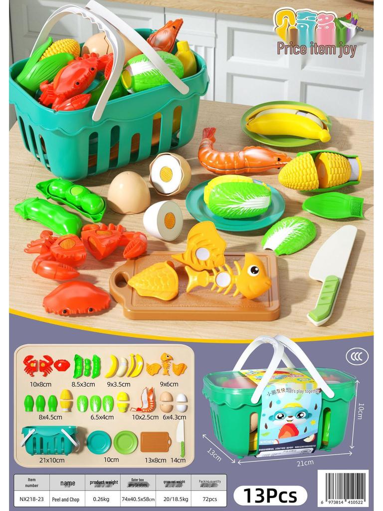 Chopping Fun Kitchen Toy Set: Children's Vegetables & Fruits Role-Playing Educational Toy