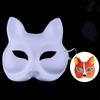 Hand Painted Blank Rabbit Mask DIY Matte White Bunny Masquerade Women Mask Halloween Party PVC Rabbit Unpainted Decorative Masks