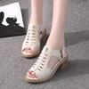 Summer New Color Women's Sandals Side Zipper Fashion Women's Sandals Women's Shoes