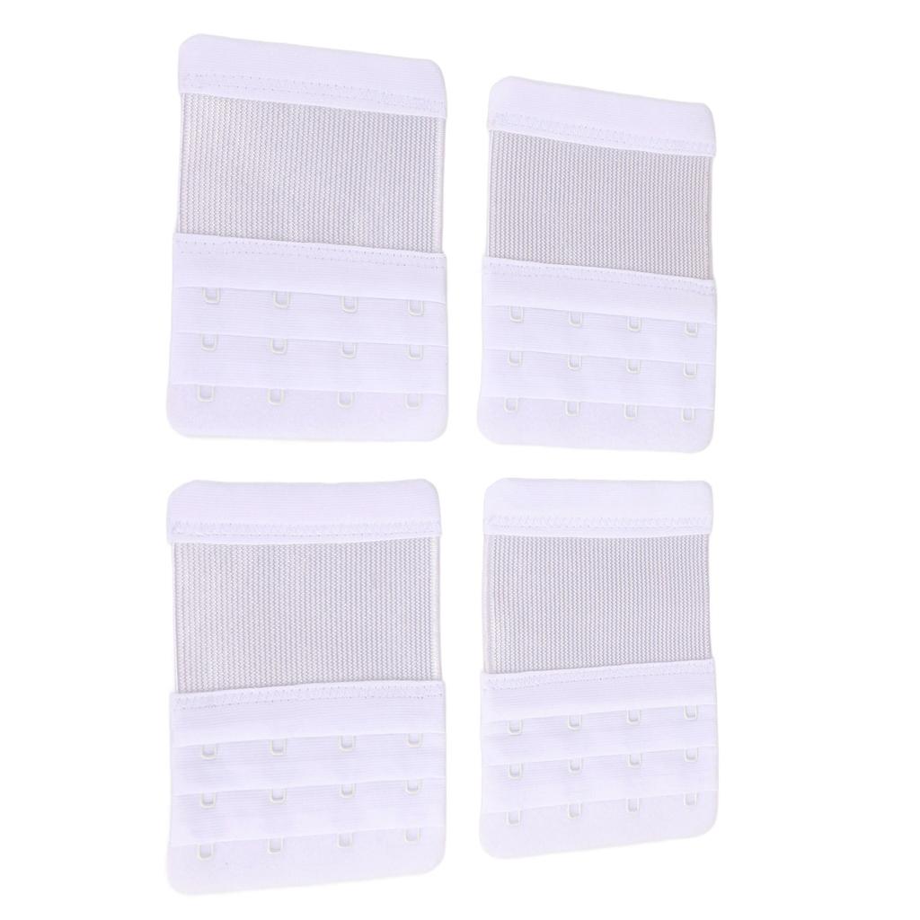 4 PCS Bra Extenders Adjustment Length Soft Comfortable Bra Extension Buckle for Replace Small Bad