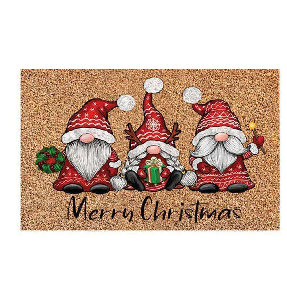 Bedroom Kitchen Rugs Xmas Bathroom Mat Christmas Decoration Hallway Mat Door Mat Corridor Carpet